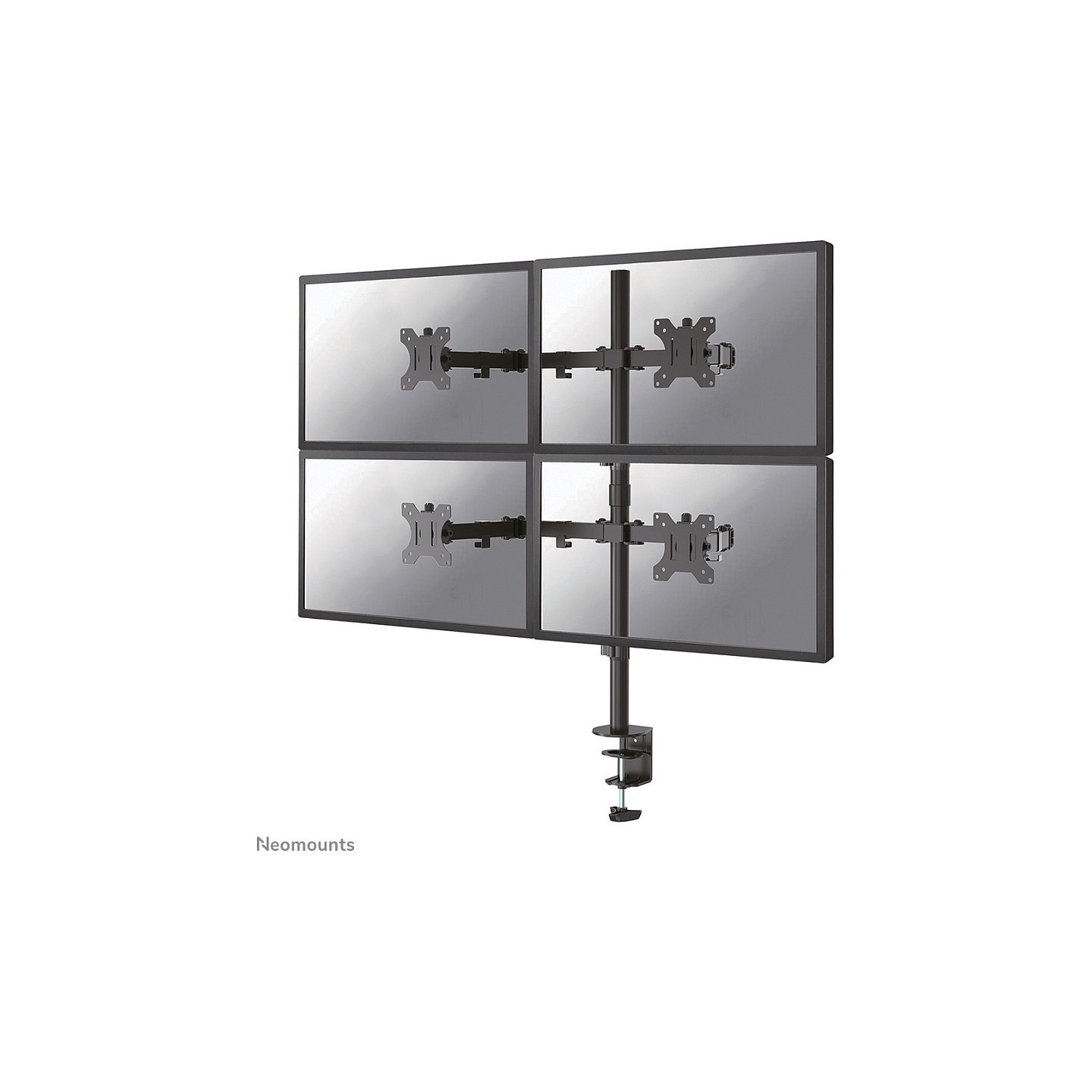 Neomounts FPMA-D550D4BLACK bewegliche Tischhalterung für 4 Bildschirme 13'-32' - Schwarz — Buy in Cyprus with Fast Delivery