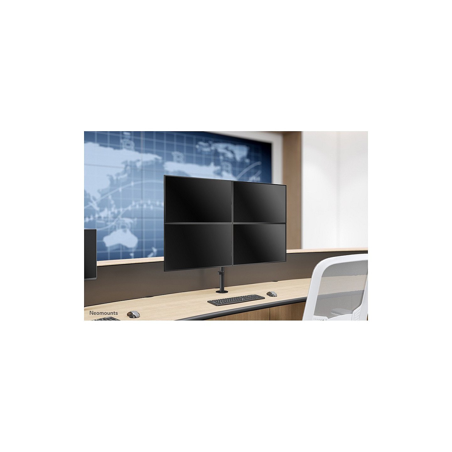 Neomounts FPMA-D550D4BLACK bewegliche Tischhalterung für 4 Bildschirme 13'-32' - Schwarz — Buy in Cyprus with Fast Delivery