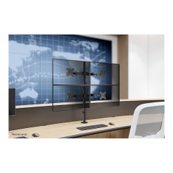 Neomounts FPMA-D550D4BLACK bewegliche Tischhalterung für 4 Bildschirme 13'-32' - Schwarz — Buy in Cyprus with Fast Delivery