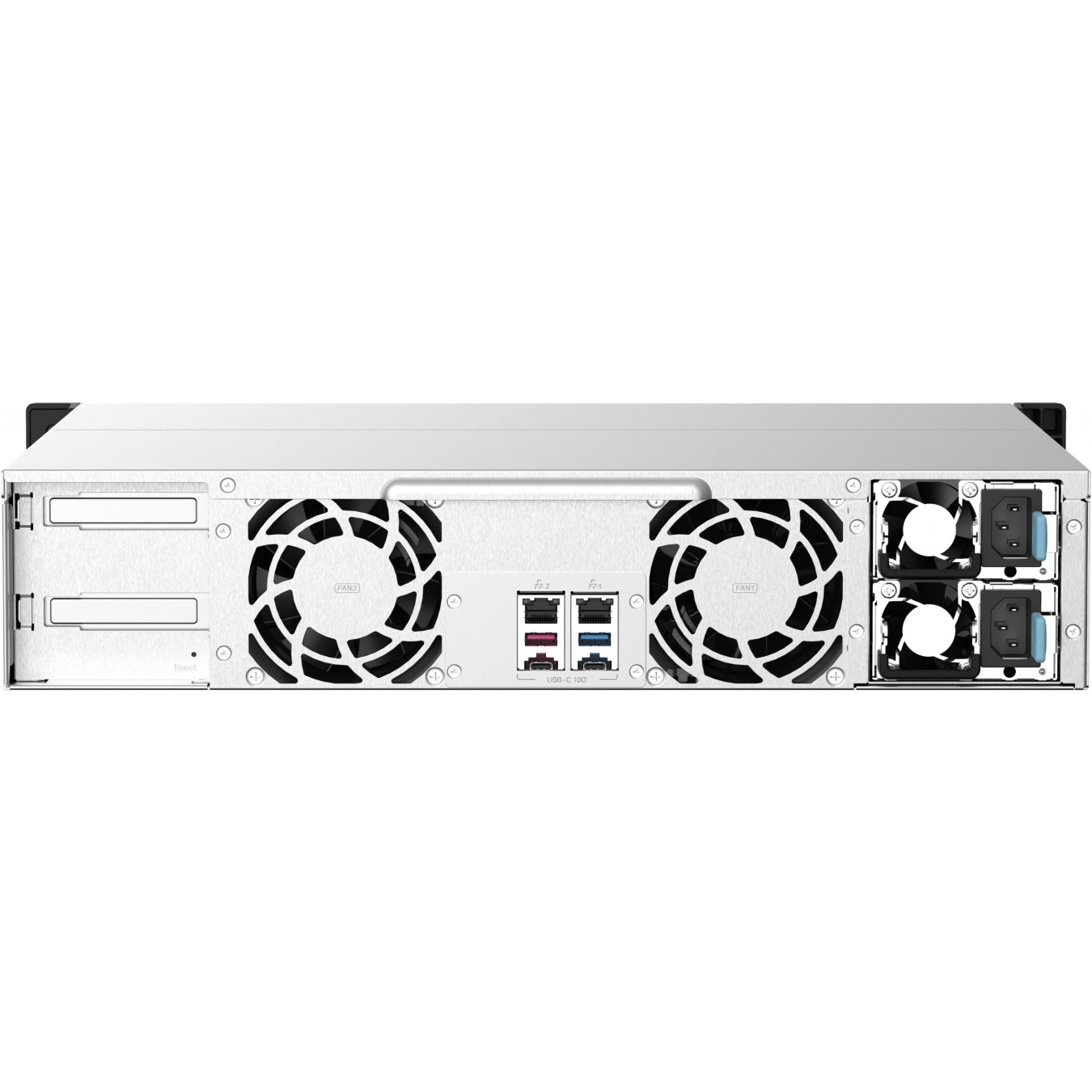 QNAP TS-1273AU-RP-8G - 12-Bay 2U Rack NAS, AMD Ryzen V1500B 2.2GHz, 8GB DDR4, Aluminium/Black