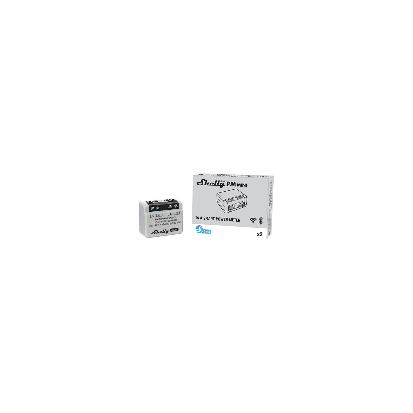 Shelly Relais 'PM Mini Gen. 3' WLAN BT Unterputz — Buy in Cyprus with Fast Delivery