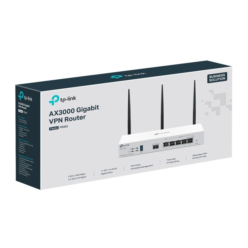 Buy TP-Link FESTA FR365 - AX3000 Wi-Fi 6 Dual-Band VPN Router - Gigabit LAN, White in Cyprus, Nicosia, Limassol, Larnaka, Pafos
