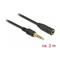 A Klinke 3.5mm 4 PIN Stecker 2m black — Buy in Cyprus with Fast Delivery