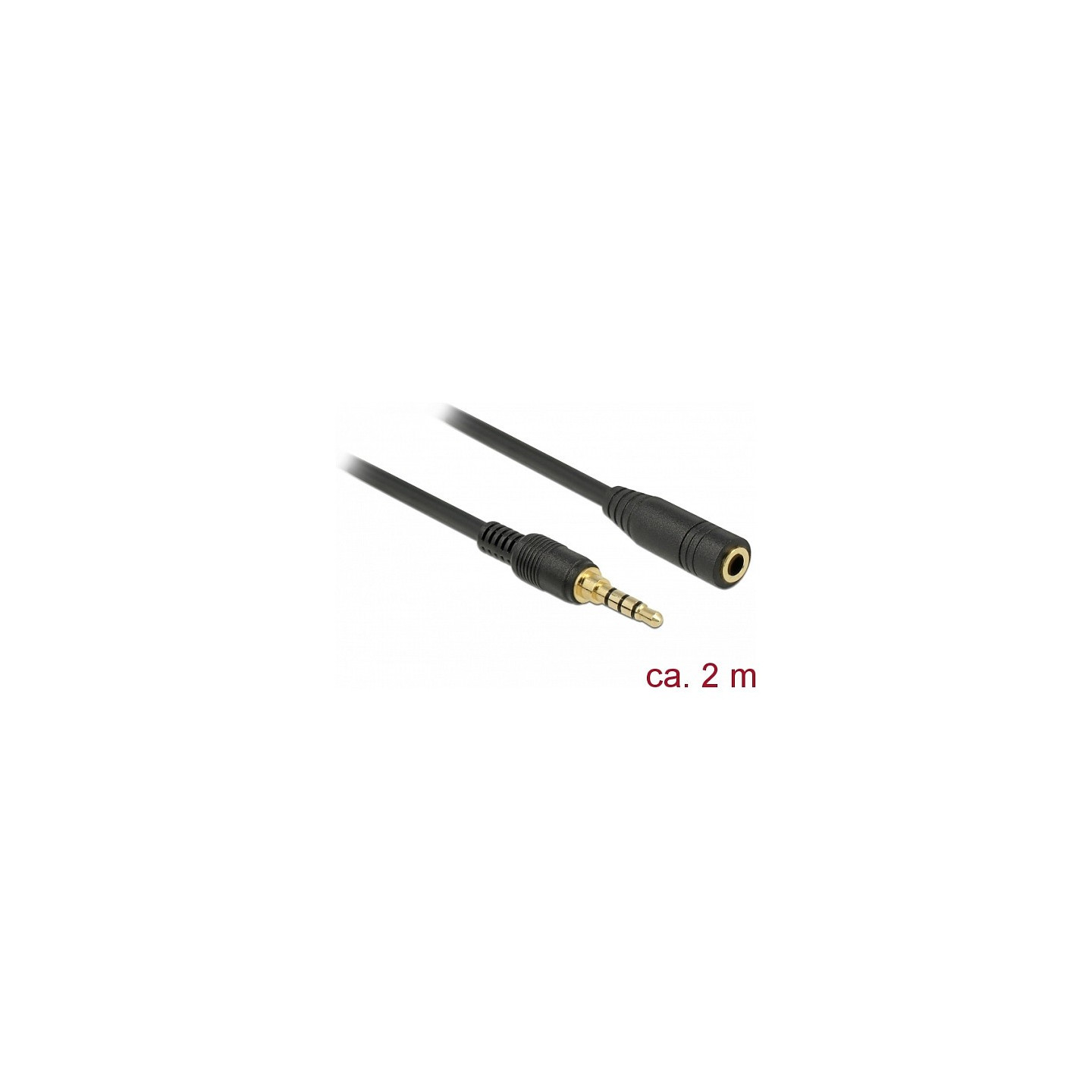 A Klinke 3.5mm 4 PIN Stecker 2m black — Buy in Cyprus with Fast Delivery
