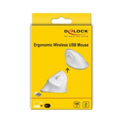 Delock Ergonomische USB Maus vertikal - kabellos — Buy in Cyprus with Fast Delivery