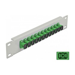 Delock 10? LWL Patchpanel 12 Port SC Simplex grün 1 HE grau — Buy in Cyprus with Fast Delivery