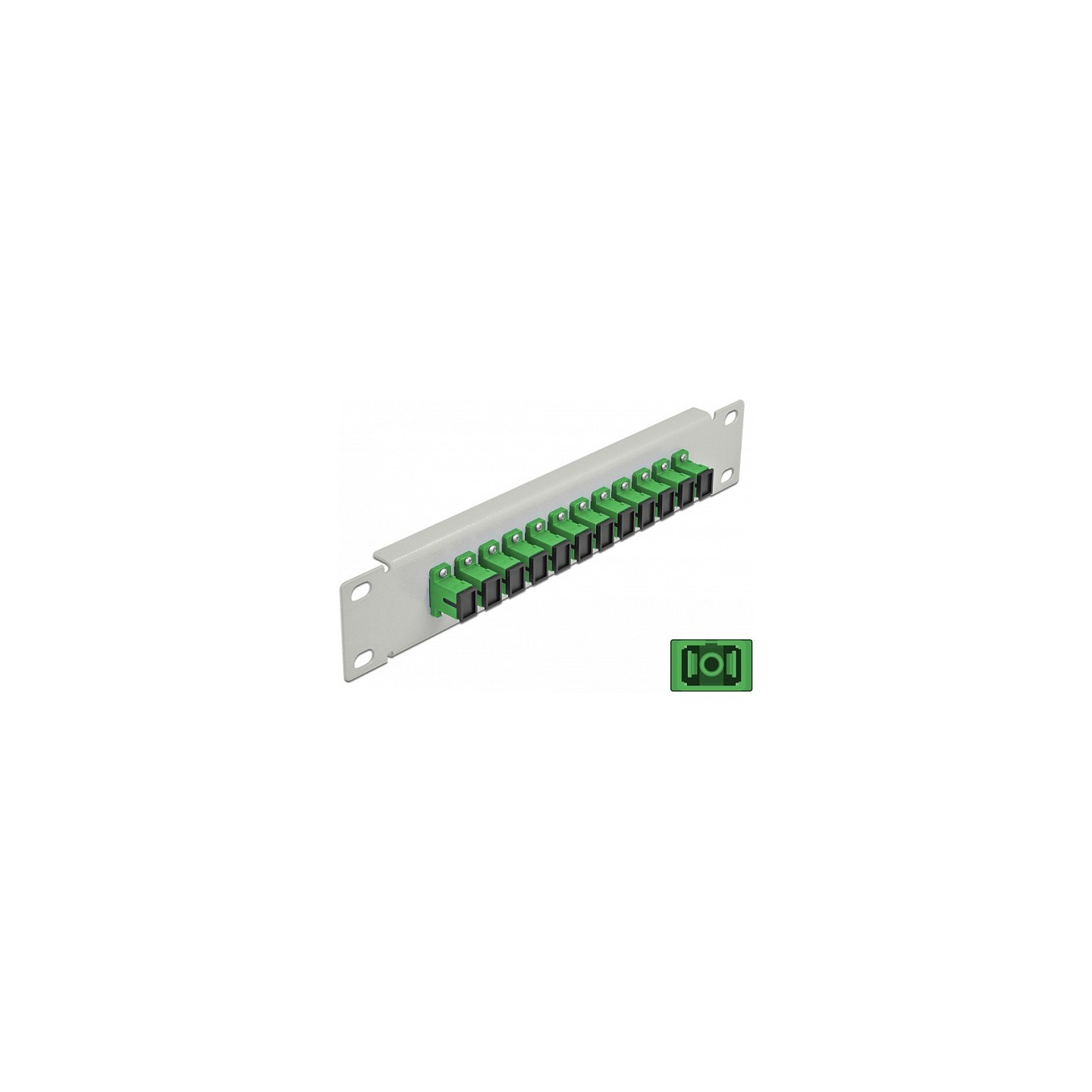 Delock 10? LWL Patchpanel 12 Port SC Simplex grün 1 HE grau — Buy in Cyprus with Fast Delivery