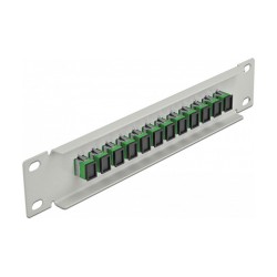 Delock 10? LWL Patchpanel 12 Port SC Simplex grün 1 HE grau — Buy in Cyprus with Fast Delivery