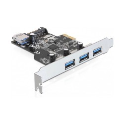 PCI Express x1 Karte zu 3 x extern + 1 x intern USB 5 Gbps Typ-A Buchse — Buy in Cyprus with Fast Delivery
