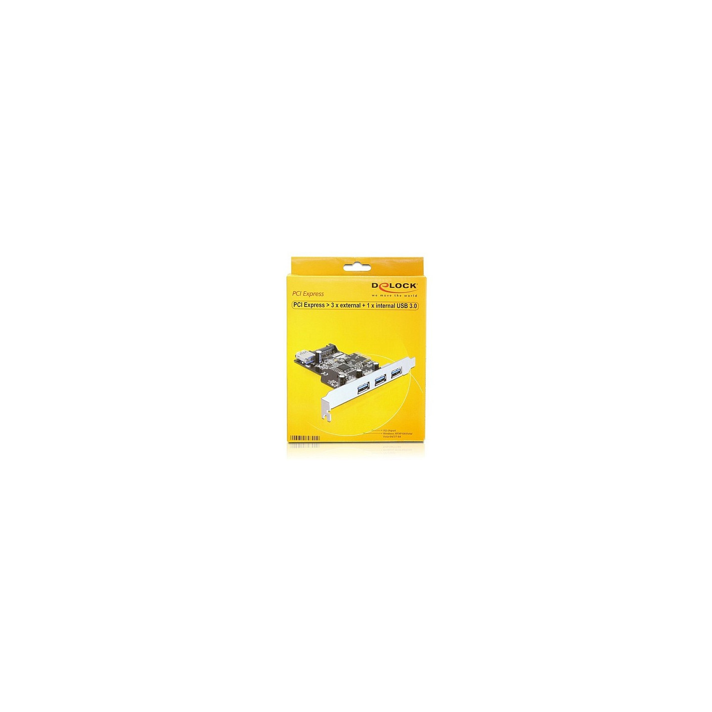 PCI Express x1 Karte zu 3 x extern + 1 x intern USB 5 Gbps Typ-A Buchse — Buy in Cyprus with Fast Delivery