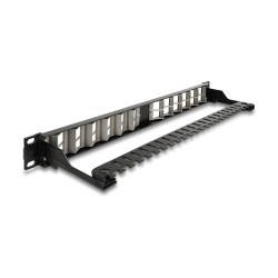 Delock 19? Keystone Patchpanel 24 Port gewinkelt mit Entlastungsschiene schwarz — Buy in Cyprus with Fast Delivery