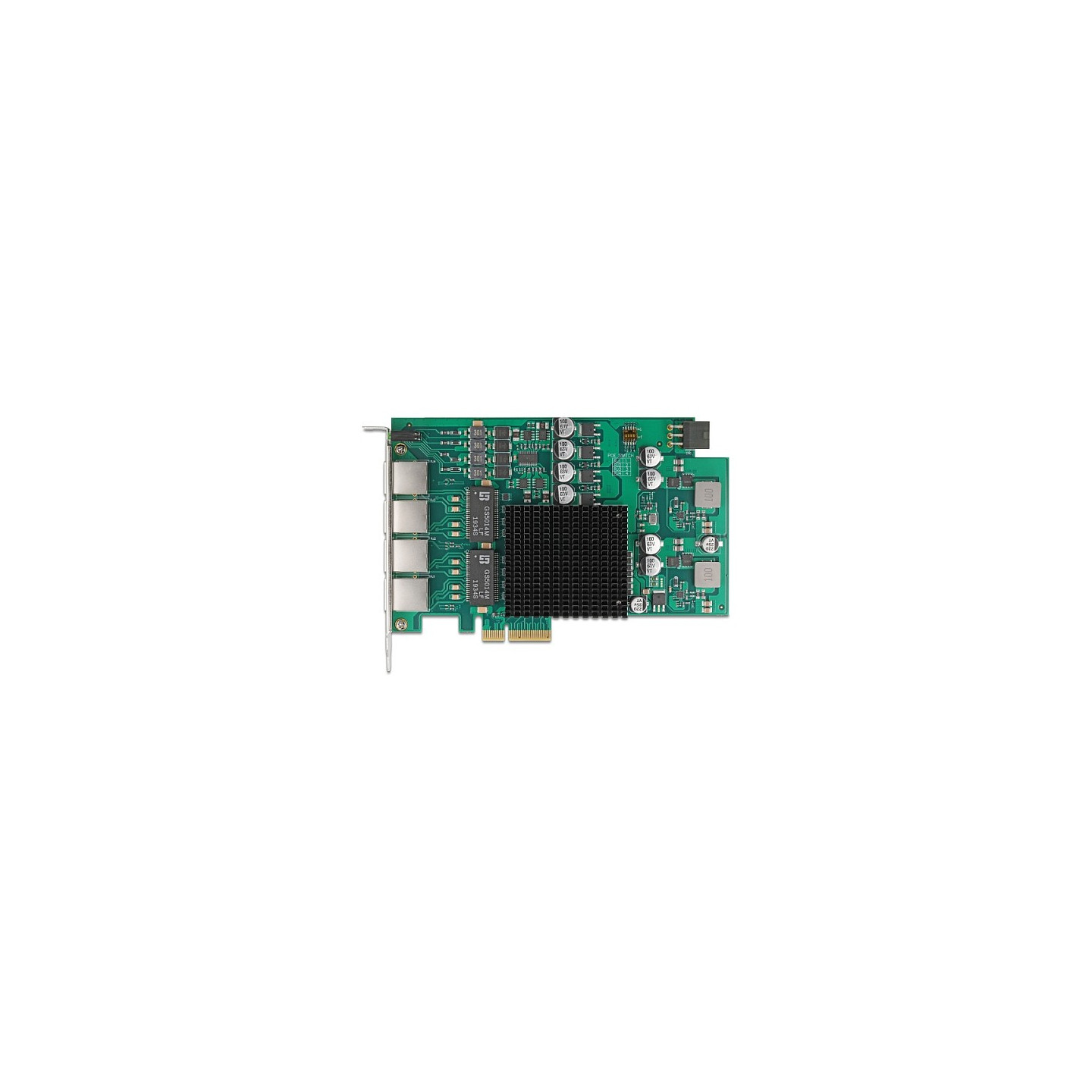 PCI Express x4 Netzwerkkarte Gigabit LAN 4 x RJ45 mit PoE+ i350 — Buy in Cyprus with Fast Delivery