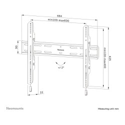 Wandhalterung für 40-82' Bildschirme 70KG WL30S-850BL16 Neomounts — Buy in Cyprus with Fast Delivery