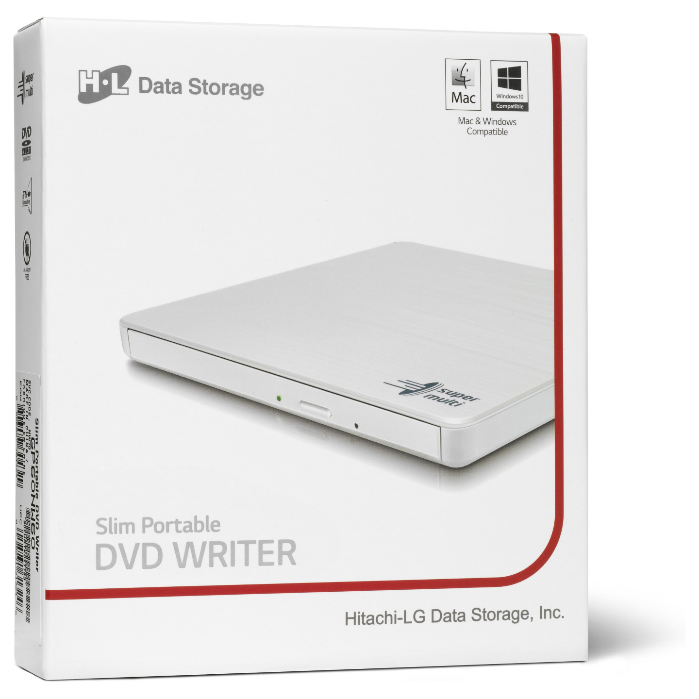 HLDS GP60NW60 DVD-Brenner ultra slim extern USB 2.0 weiss — Buy in Cyprus with Fast Delivery