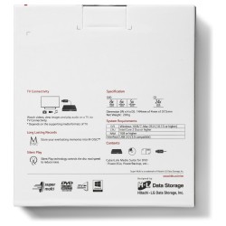 HLDS GP60NW60 DVD-Brenner ultra slim extern USB 2.0 weiss — Buy in Cyprus with Fast Delivery