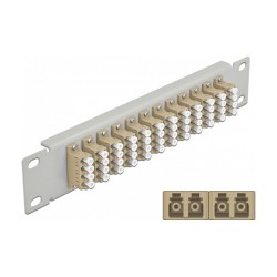 Delock 10? LWL Patchpanel 12 Port LC Quad beige 1 HE grau — Buy in Cyprus with Fast Delivery
