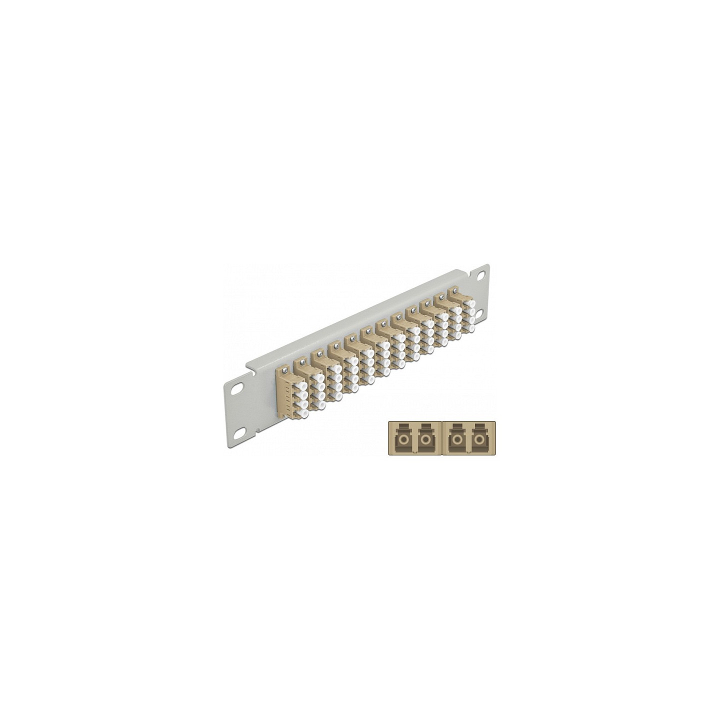 Delock 10? LWL Patchpanel 12 Port LC Quad beige 1 HE grau — Buy in Cyprus with Fast Delivery