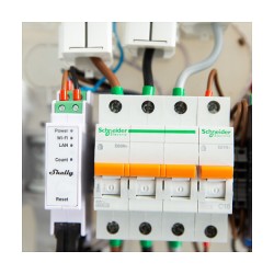 Shelly Relais 'Pro 3EM 120A' WLAN LAN Stromzähler Inkl. 3x 120A Klemmen Messfunktion BT DIN-Rail