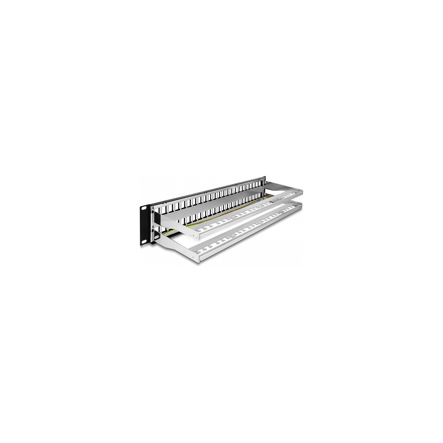 Delock 19? Keystone Patchpanel 48 Port mit Entlastungsschienen 2 HE schwarz — Buy in Cyprus with Fast Delivery