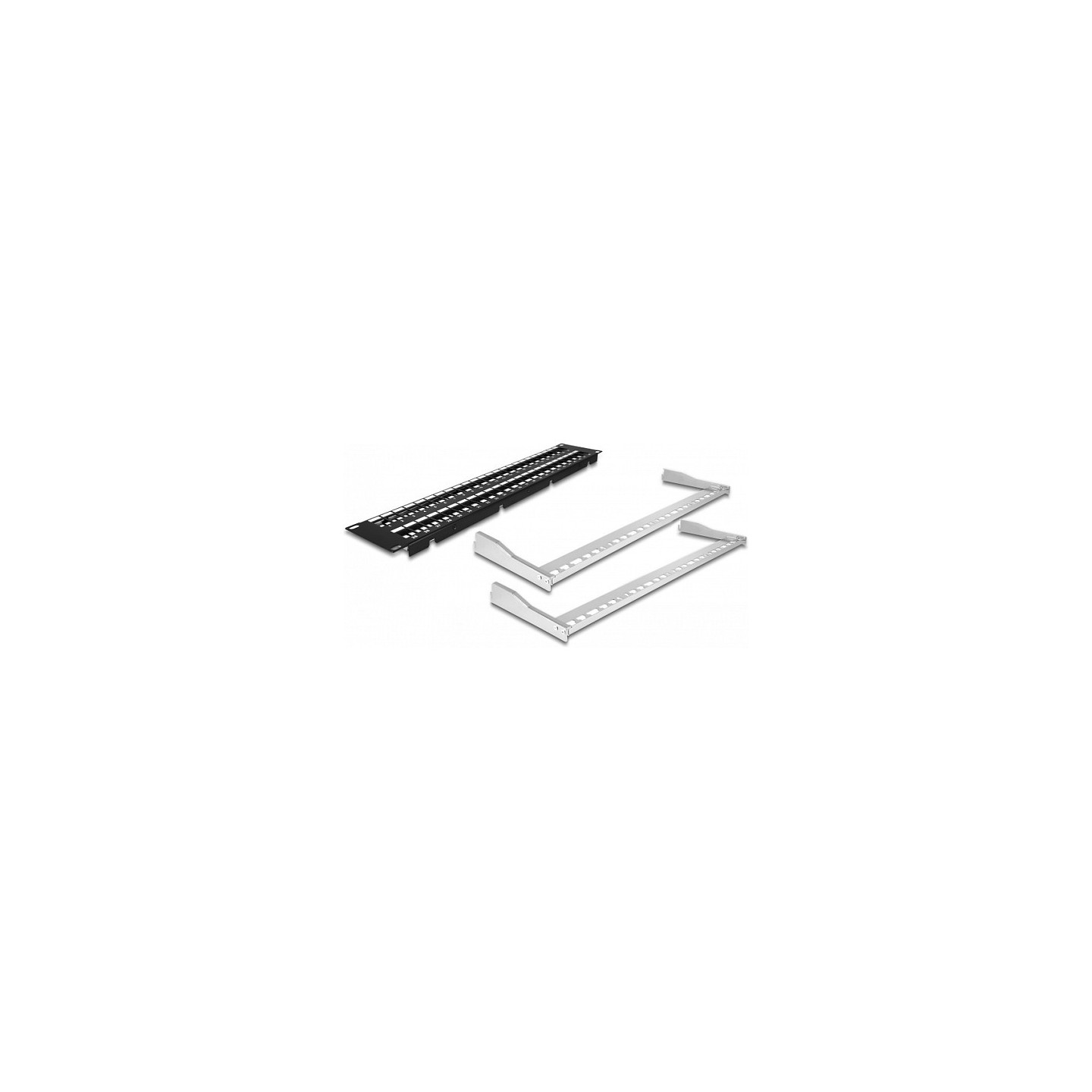 Delock 19? Keystone Patchpanel 48 Port mit Entlastungsschienen 2 HE schwarz — Buy in Cyprus with Fast Delivery