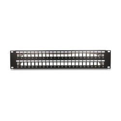 Delock 19? Keystone Patchpanel 48 Port mit Entlastungsschienen 2 HE schwarz — Buy in Cyprus with Fast Delivery
