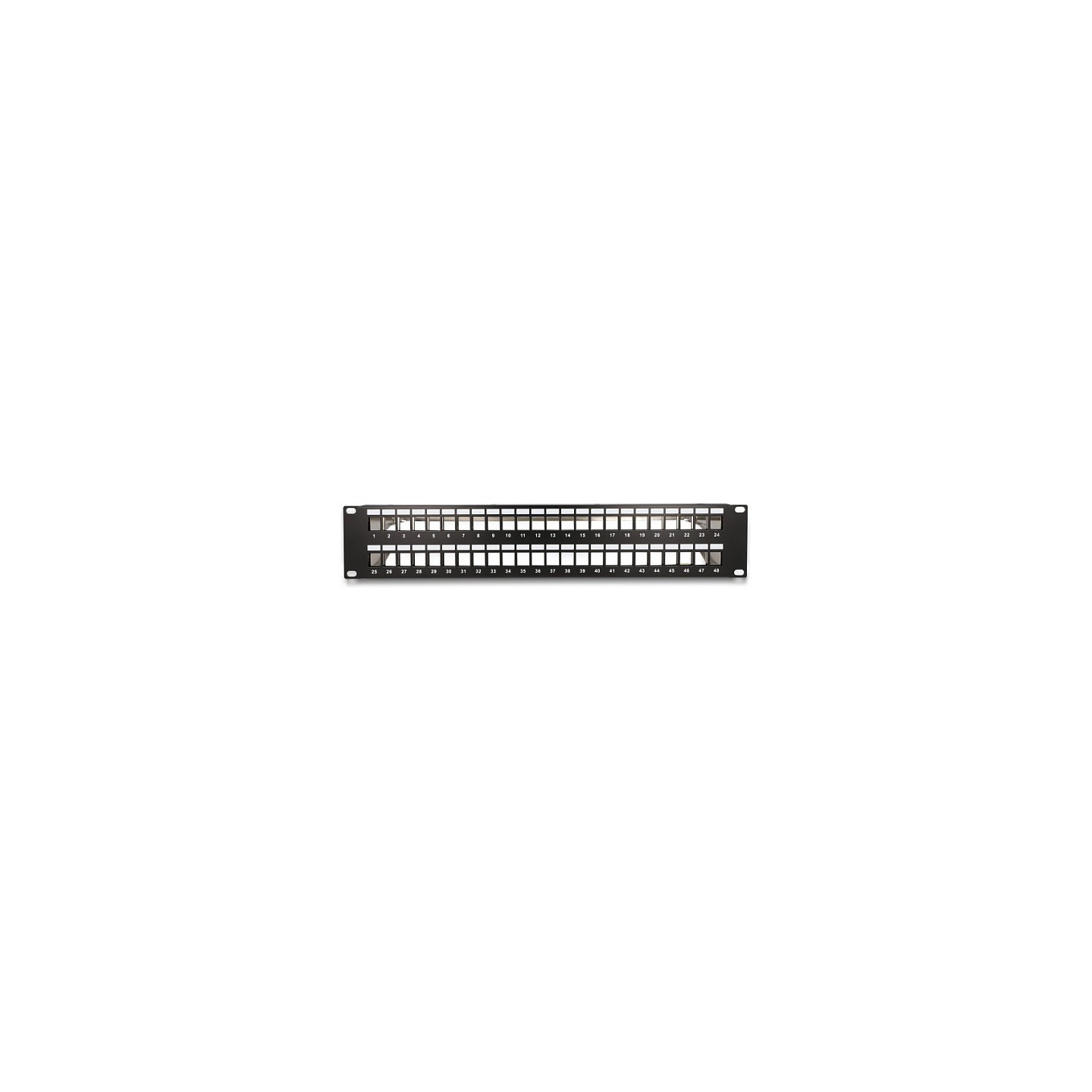 Delock 19? Keystone Patchpanel 48 Port mit Entlastungsschienen 2 HE schwarz — Buy in Cyprus with Fast Delivery