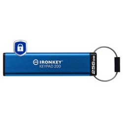 Buy Kingston IronKey Keypad 200 - 256GB Blue USB-A 3.2 Gen1 Secure AES-256 Hardw... in Cyprus, Nicosia, Limassol, Larnaka, Pafos