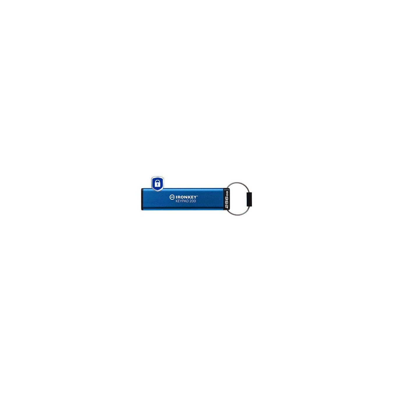 Kingston IronKey Keypad 200 - 256GB Blue USB-A 3.2 Gen1 Secure AES-256 Hardware-Encrypted USB Stick