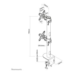 Neomounts FPMA-D960DVBLACKPLUS Tischhalterung für Breitbildschirme und curved Bildschirme bis 49' (124 cm) - Schwarz