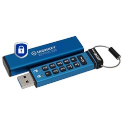 Buy Kingston IronKey Keypad 200 - 256GB Blue USB-A 3.2 Gen1 Secure AES-256 Hardw... in Cyprus, Nicosia, Limassol, Larnaka, Pafos