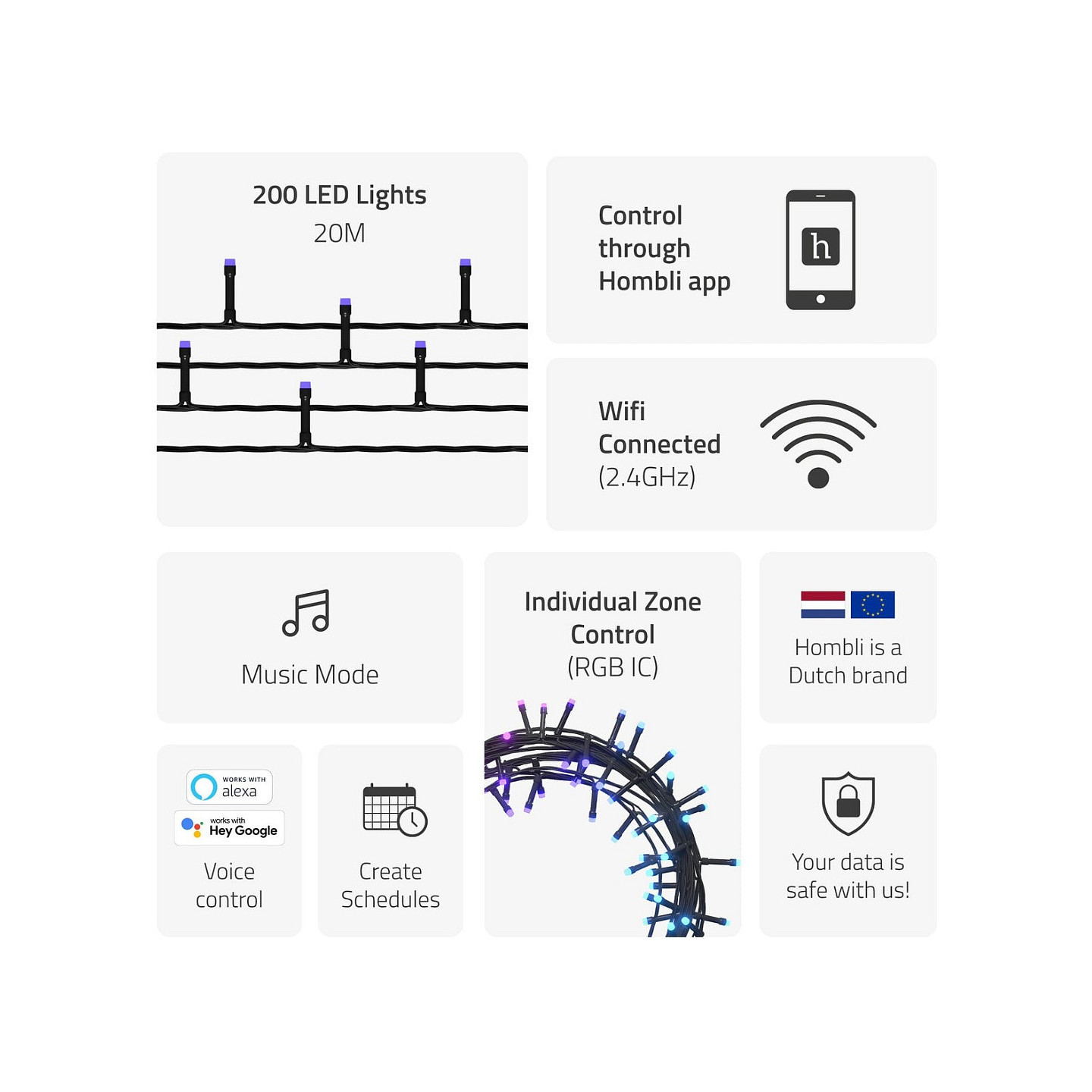 Hombli smartes Weihnachtslicht RGB — Buy in Cyprus with Fast Delivery