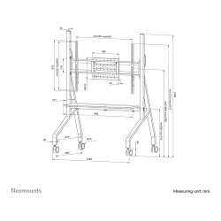 Neomounts FL50-525BL1 mobiler Bodenständer für 55-86' Bildschirme - Schwarz — Buy in Cyprus with Fast Delivery