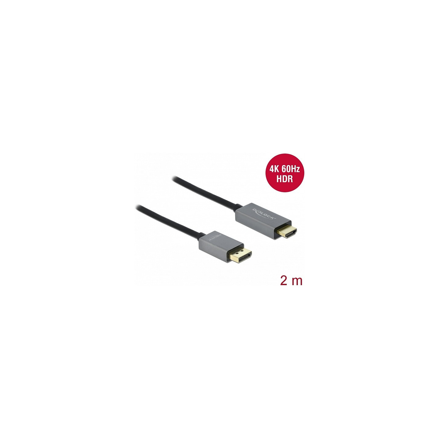 Adapter DisplayPort to HDMI (ST-BU) aktiv DeLOCK Black 2m — Buy in Cyprus with Fast Delivery
