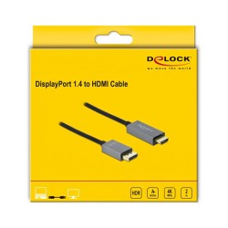 Adapter DisplayPort to HDMI (ST-BU) aktiv DeLOCK Black 2m — Buy in Cyprus with Fast Delivery