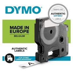 Dymo D1 Etiketten S0720500 12mm x 7m Schwarz auf Transparent — Buy in Cyprus with Fast Delivery