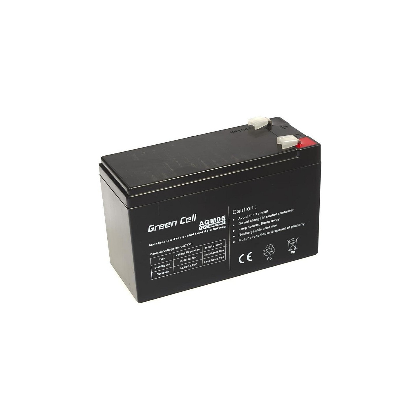 Green Cell AGM05 VRLA Sealed Lead Acid Battery – 12V 7.2Ah | Armenius Store