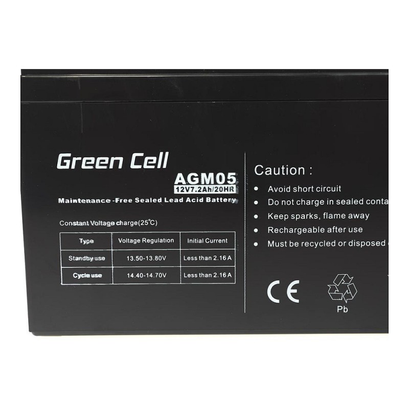 Green Cell Ersatzbatterie AGM05 12V 7.2Ah — Buy in Cyprus with Fast Delivery