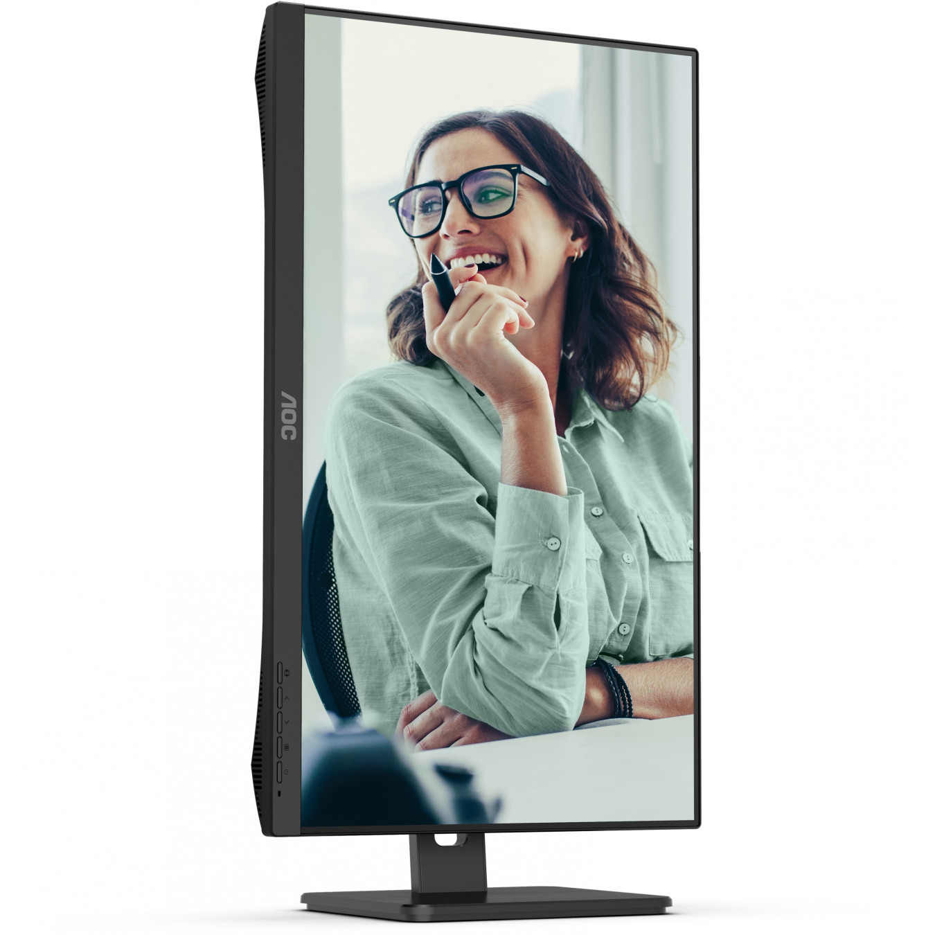 AOC Pro-line 24P3CV - 23.8" FHD IPS Monitor, 75Hz 4ms - USB-C, DP, HDMI, Speakers, Pivot, Black