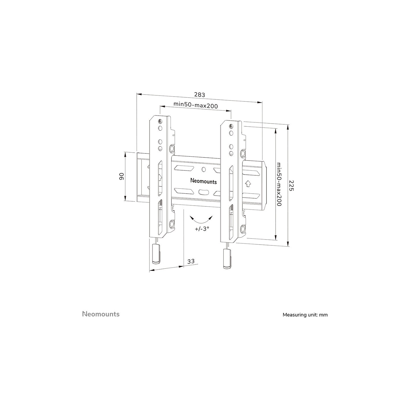Wandhalterung für 24-55' Bildschirme 50KG WL30S-850BL12 Neomounts — Buy in Cyprus with Fast Delivery