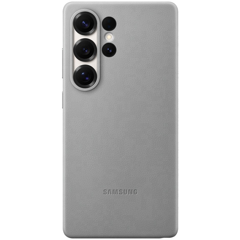 Buy Samsung Kindsuit Faux Leather Case - Galaxy S25 Ultra - Grey, Slim Back Cove... in Cyprus, Nicosia, Limassol, Larnaka, Pafos