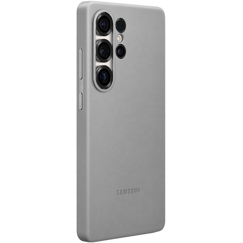 Buy Samsung Kindsuit Faux Leather Case - Galaxy S25 Ultra - Grey, Slim Back Cove... in Cyprus, Nicosia, Limassol, Larnaka, Pafos