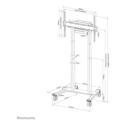 Neomounts FL55-875WH1 motorisierter Bodenständer für 55-100' Bildschirme - Weiß — Buy in Cyprus with Fast Delivery