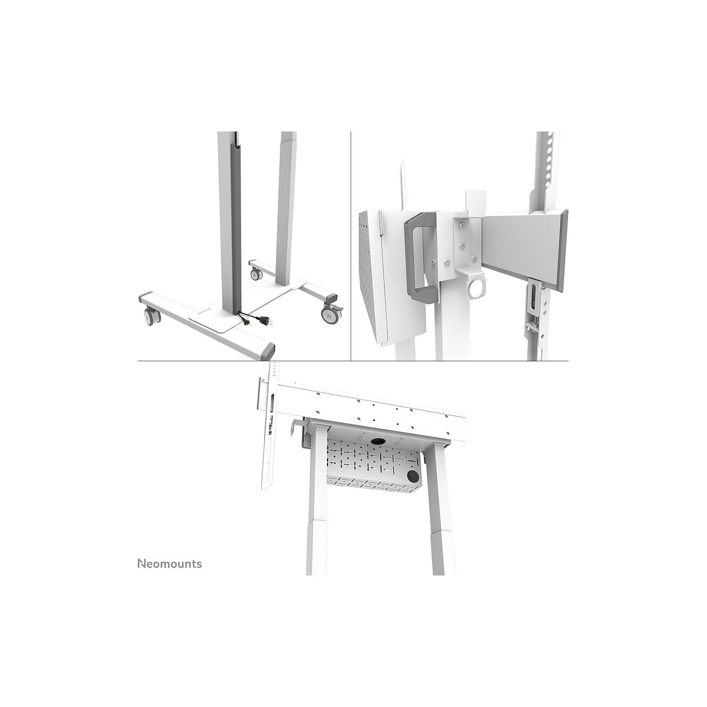 Neomounts FL55-875WH1 motorisierter Bodenständer für 55-100' Bildschirme - Weiß — Buy in Cyprus with Fast Delivery