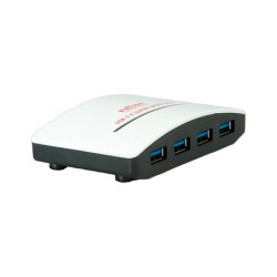 USB3.0 ROLINE Hub Black and White 4 Ports mit Netzteil — Buy in Cyprus with Fast Delivery