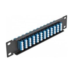 Delock 10? LWL Patchpanel 12 Port LC Quad blau 1 HE schwarz — Buy in Cyprus with Fast Delivery
