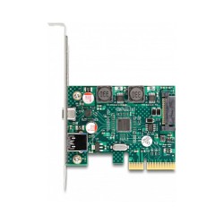 PCI Express x4 Karte zu 1 x extern USB 10 Gbps Type-CTM Buchse + 1 x extern USB 10 Gbps Typ-A Buchse - Low Profile Fo...