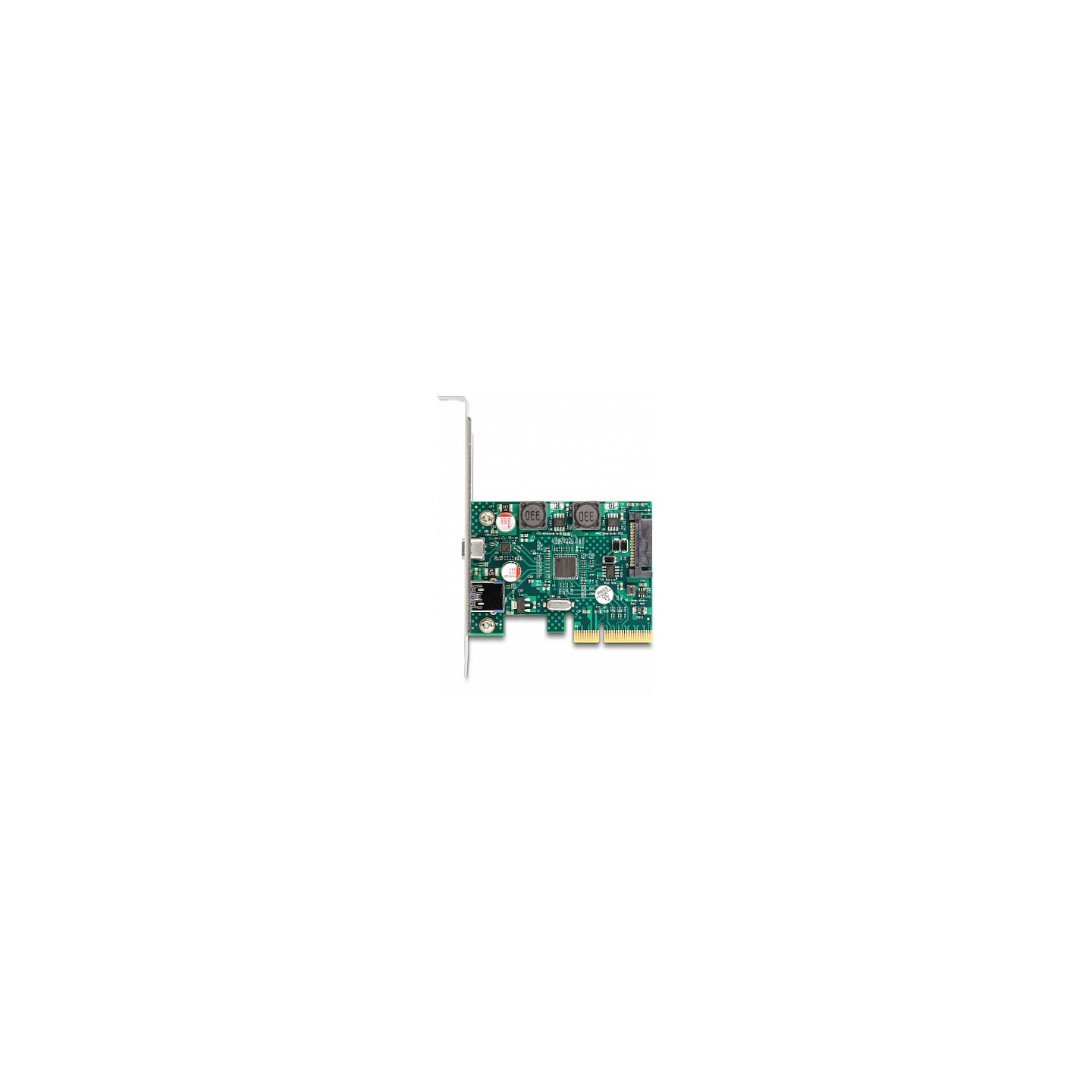 PCI Express x4 Karte zu 1 x extern USB 10 Gbps Type-CTM Buchse + 1 x extern USB 10 Gbps Typ-A Buchse - Low Profile Fo...