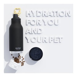 Asobu - Dog Bowl Buddy - Edelstahlflasche mit 2 Npfen Schwarz — Buy in Cyprus with Fast Delivery