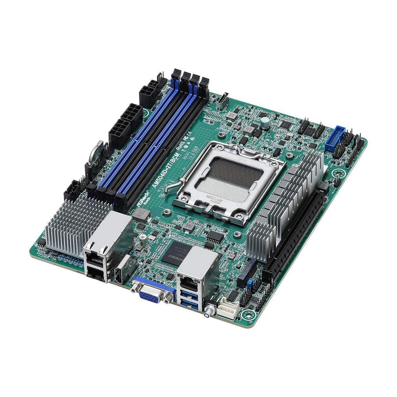 ASRock AM5D4ID-2T/BCM - Mini-ITX AM5 Motherboard, DDR5, 10Gb Ethernet, ASPEED AST2600 — Buy in Cyprus with Fast Delivery