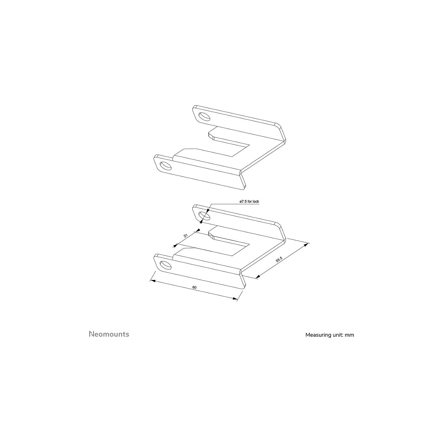 Rollenbremsenschloss - für FL50S-825 und FL55-875 Neomounts — Buy in Cyprus with Fast Delivery